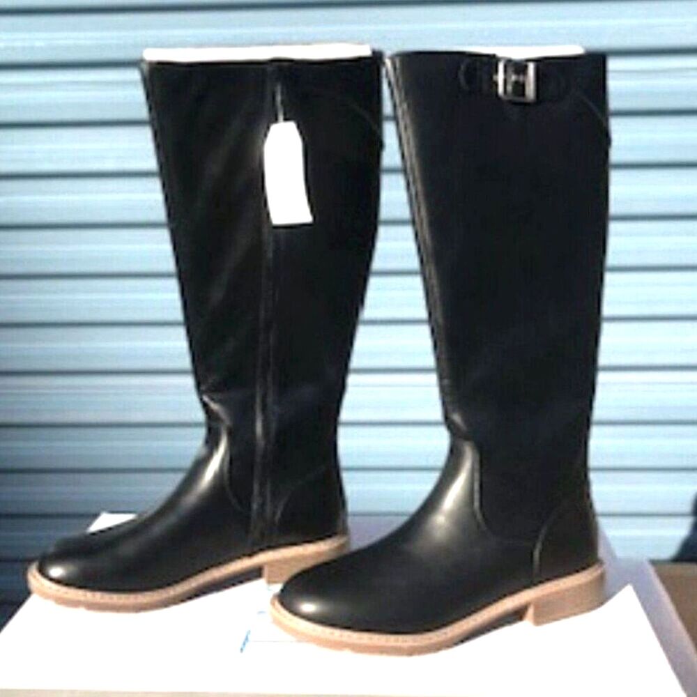 Women's Size: 9W Tall Riding Boots w/ Side Zip Closure & Memory Foam